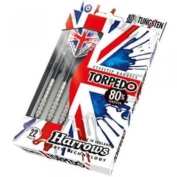 Harrows Torpedo Tungsten Steeltip Darts – Knurled Barrel, 21g-27g