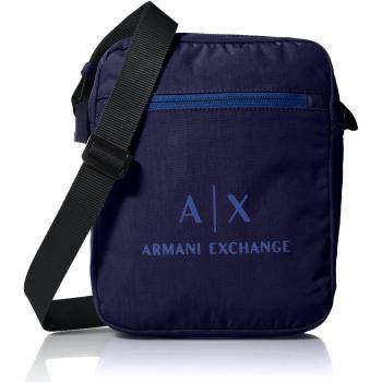 Armani Exchange Men's Messenger Bag, Dark Sea Blue, 45.0x14.0x35.5 cm