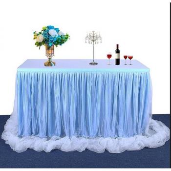 6ft Tulle Table Skirt for Baby Showers