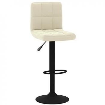 Tabouret de bar style velours crème