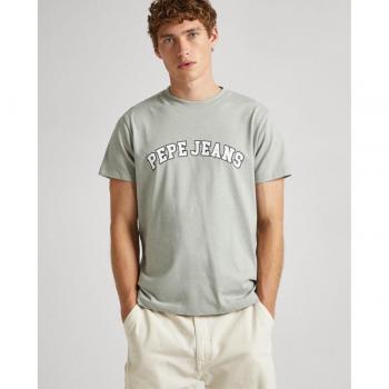 Pepe Jeans Men's Grey Green Short-Sleeve T-Shirt
