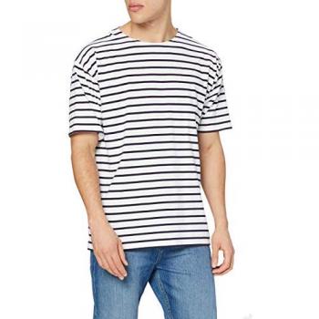 Chemise marinière homme, coupe droite, blanc, Armor Lux
