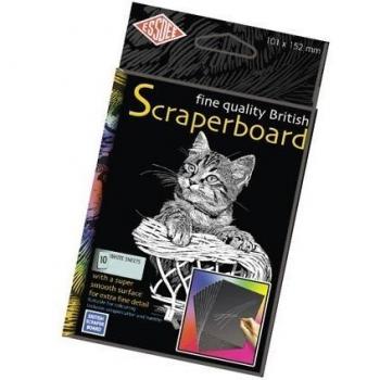 Essdee Scratch Art Board White 152x101mm Pack of 10 Sheets