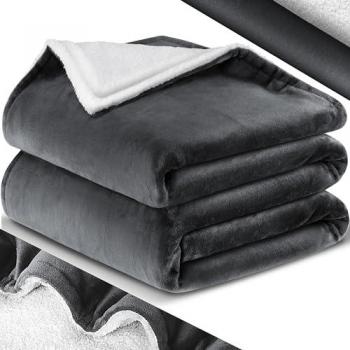 Coperta Per Divano Fluffy Sherpa Antracite 130x150 cm