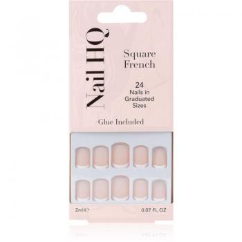 Nail HQ Square French künstliche Fingernägel 24 Stück