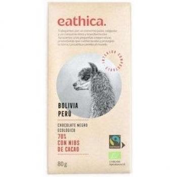 Eathica Chocolate Negro 70% Perú Bolivia eco 80g