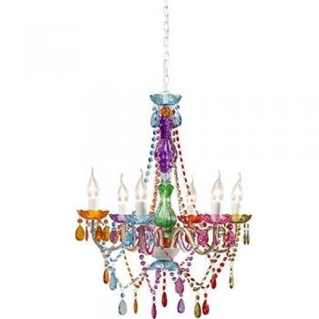 Rainbow Glow 6-Bulb Chandelier