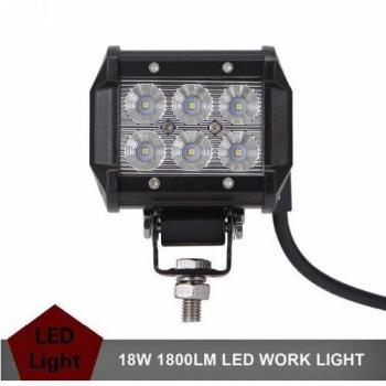 Concentrating 18W LED Spotlight for Vehicles, 6000K Cool White Light