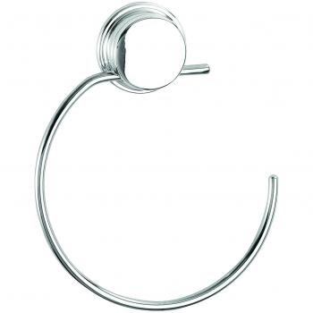 Croydex Stick & Lock Towel Ring – Stainless Steel, Silver Finish