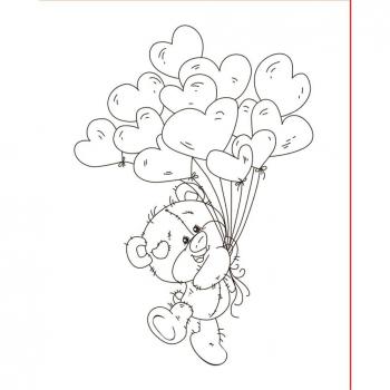 10x8 Bear Love Clear Stamp for DIY Projects