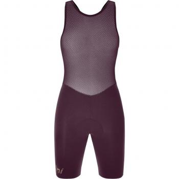 Santini Unico Damen Sportträgerhose Bordeaux