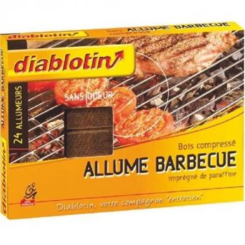 SOJAM ACTO DIABLOTIN Allume Barbecue Cubes DE Bois COMPRESSE Etui 24 ALLUMEURS GRIL4