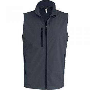 Kariban Herren‑Daunenjacke ohne Ärmel, Softshell, 4XL, Grau