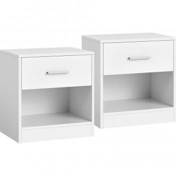 Comodino con Maniglia Bianco