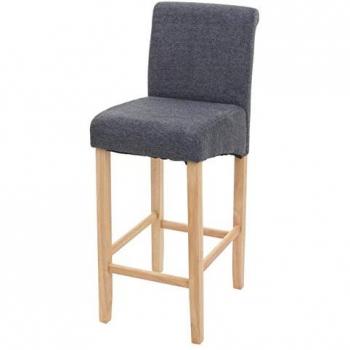 HWC-C33 Lounge Sgabello Grigio Scuro con Piedi Bianchi