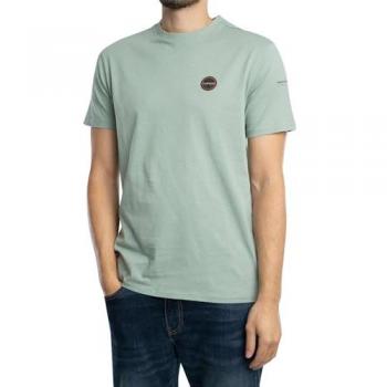Napapijri S-Badge T-Shirt Herren Grün Regular Fit