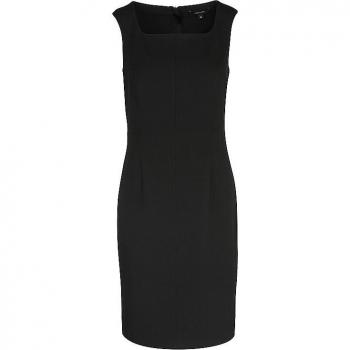 COMMA Knielanges Businesskleid Schwarz Größe 46 mit Viskose-Anteil