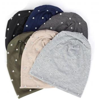 Geebro Women's Pearl-Embellished Beanie