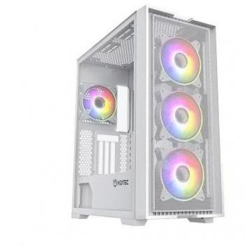 Hiditec Chasis Atx Gaming H2 Air Argb Bianco E-Atx (ATX, ITX, mATX), Case PC, Bianco