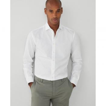 Camisa Hackett Tencel Mul Trim Blanca