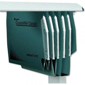 Rexel 275 Lateral Hanging Files with Tabs and Inserts, 50mm base, Pack of 100