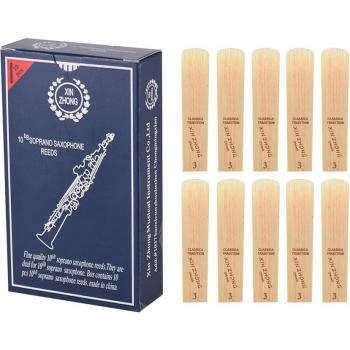 Bb Sopran Saxophon Schilfrohr Packung mit 10 Stück, Normalstärke 2.0/2.5/3.0