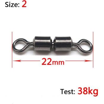 Minfishing 25 PCS Fishing Hook Accessories with Double Joint Swivels