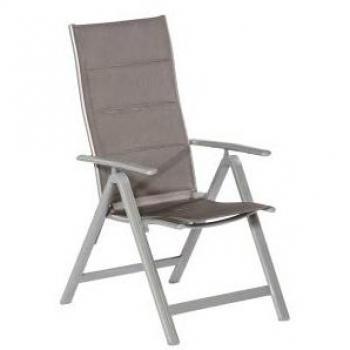 MERXX Gartenstuhl Taviano, 2er Set, verstellbar, Aluminiumgestell in Silber