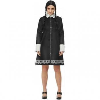 Addams Family Damen-Mittwoch Addams Outfit Schwarz
