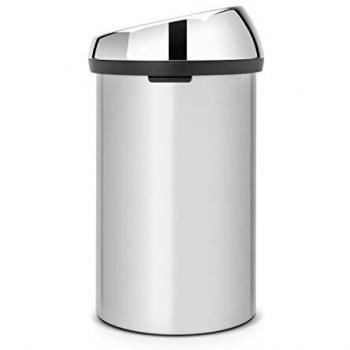 Conteneur à détection tactile Brabantia 402425 – 60 L – Gris Métallique
