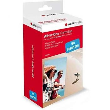 Cartuccia AGFA PHOTO AMC50 con carta per foto 5,3 x 8,6 cm