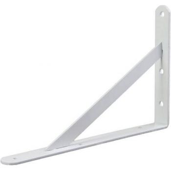 Domax 1‑Stück Schwerlast-Schrankregalträger – 300 × 200 × 4,0 mm (Weiß)