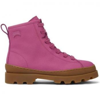Botas de niña Camper, piel con suela a contraste rosa, talla 35