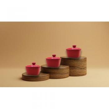 Mini-Cocottes en Forme de Cœur Rouge