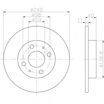 TEXTAR 92061103 Disque de frein avant