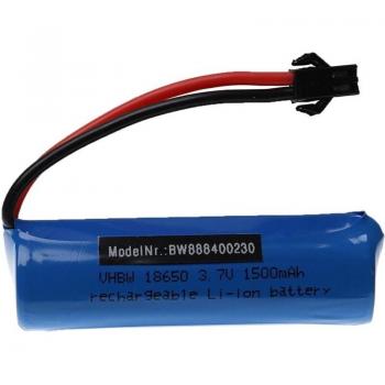 Énergie RC VHBW 1500 mAh 3,7 V Li‑Ion avec connecteur SM‑2P