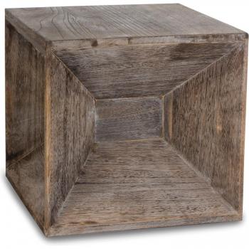 Cubo Tavolino in Legno Grigio, 38×40×40 cm – TABA06014