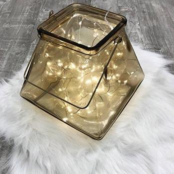 Mojawo Brown Glass Wind Light – 23×23×20 cm Teelichthalter