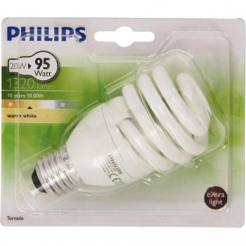 Lámpara Philips Tornado espiral 20W E27