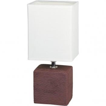 Rabalux Orlando Tischleuchte Keramik Textil wenge/natur B:13,5cm H:30cm