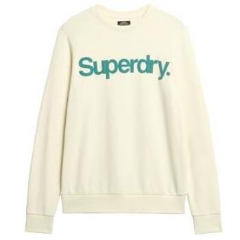 Sweatshirt Superdry Homme Classique Core Logo Beige Taille L