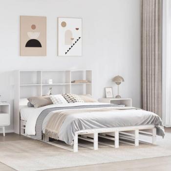 Letto Bibliotecario Bianco 120x200 cm Legno Massello