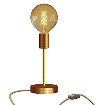 Lámpara de Mesa Creativa Globo de Metal Satinado