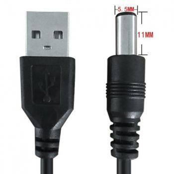 Cable de Transferencia USB a 3,5 × 1,35 mm con Conector DC y Enchufe AC