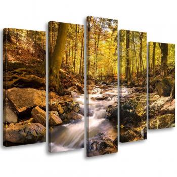 Copia in tessuto “Foresta d’oro” 5 frangenti