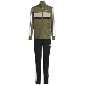 Adidas Seasonal Essentials Tiberio Tricot Tracksuit Green & White – Junior Size 152 (Youth)