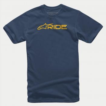 Alpinestars T-Shirt Ride 3.0 Blu Marino-Oro