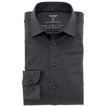 OLYMP Level Five Jersey Businesshemd, Slim Fit, Größe 41, Grau
