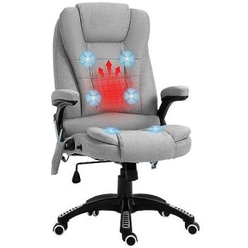 Vinsetto Swivel Base Heated Massage Recliner Office Chair