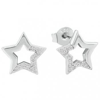 Stern Ohrstecker Damen 925 Sterling Silber mit Zirkonia, 1 ct, Geschenkbox